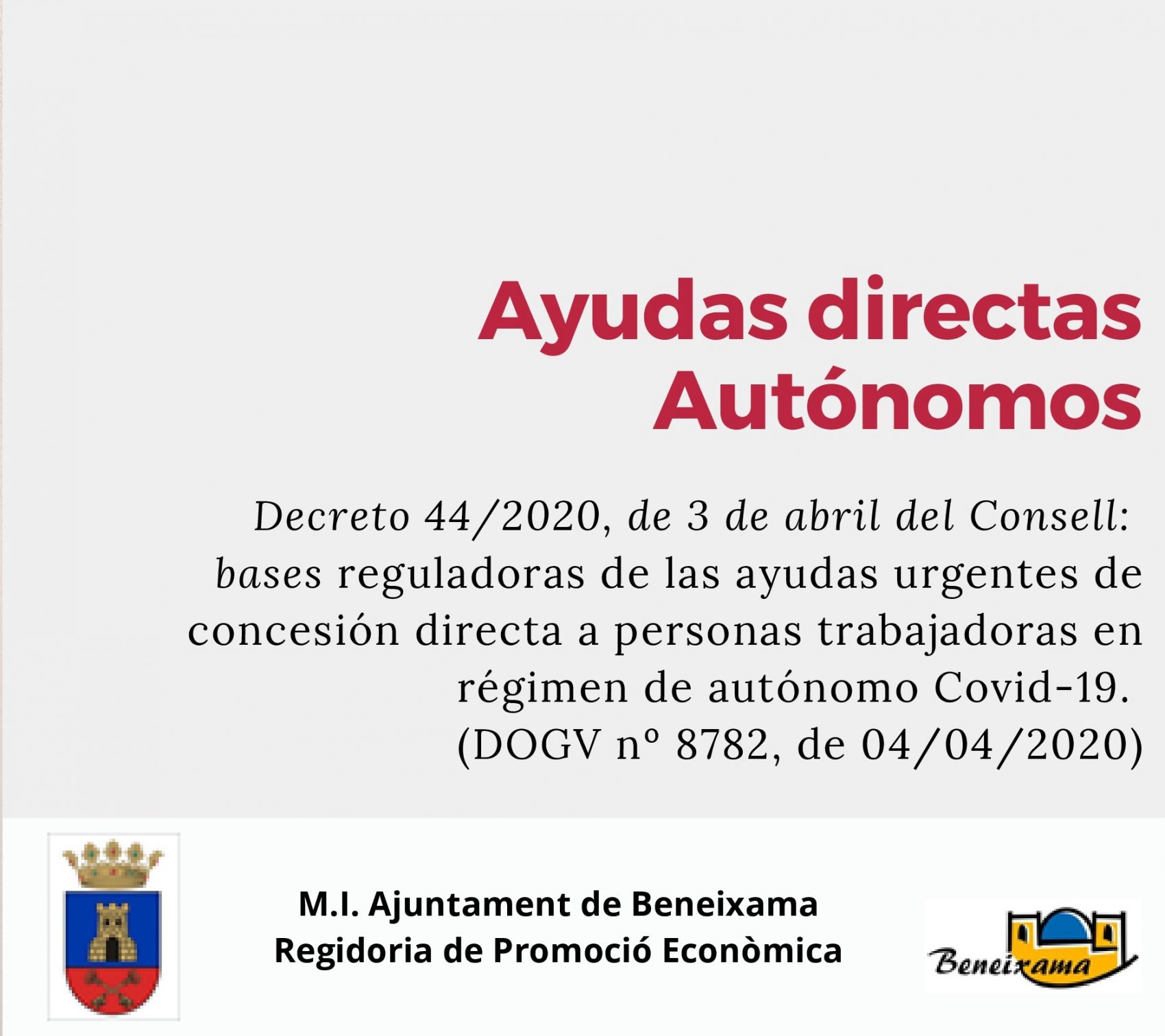 Ayudas directas Autónomos