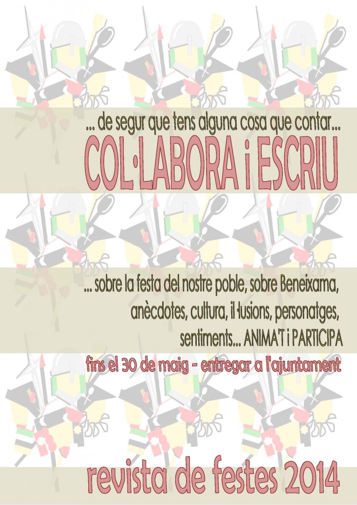 Cartell Col·labora i escriu al programa de festes