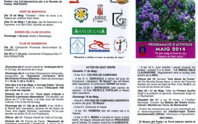 Programación actividades mes de mayo