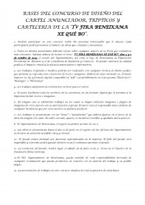 BASES DEL CONCURSO DEL DISEÑO DEL CARTEL IV FIRA BENEIXAMA XE QUE BO