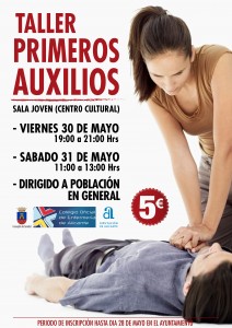 Cartel informativo Taller Primeros Auxilios en Beneixama