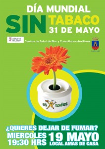 Cartel Charla Informativa dia mundial sin tabaco