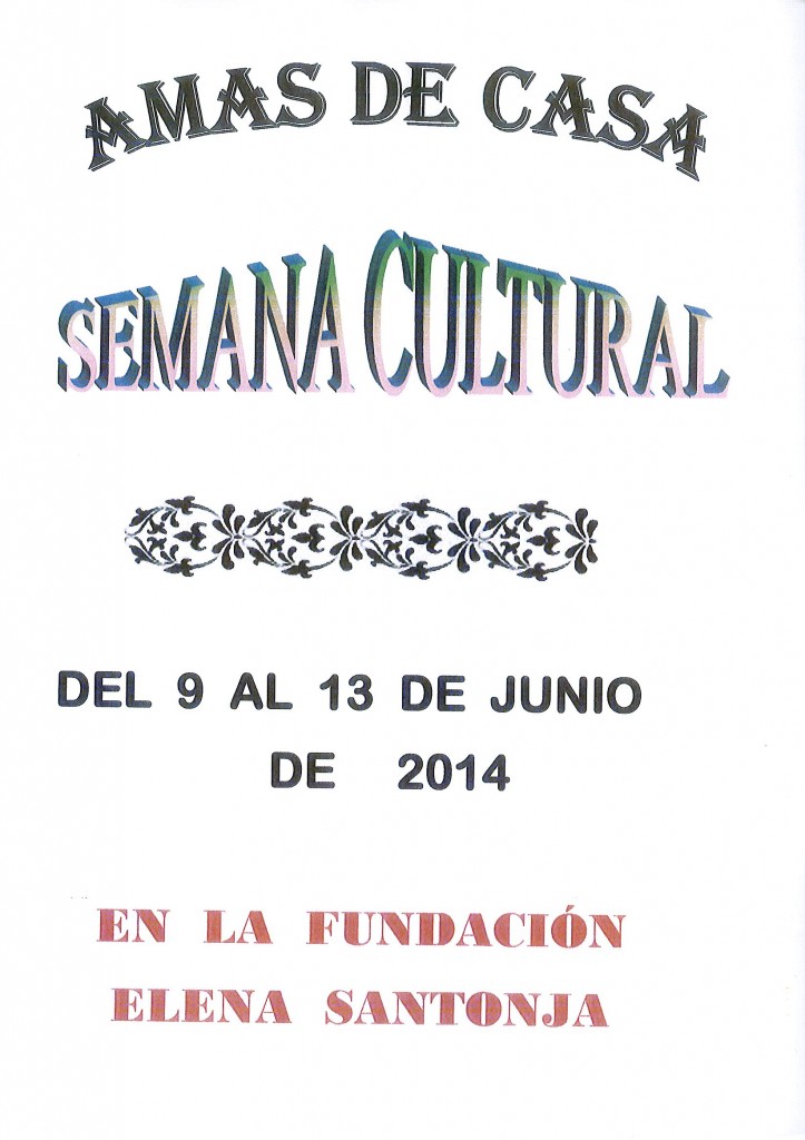 Portada Semana Cultural Amas de Casa 2014