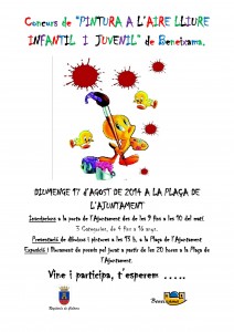 Cartel concurso de pintura al aire libre infantil y juvenil