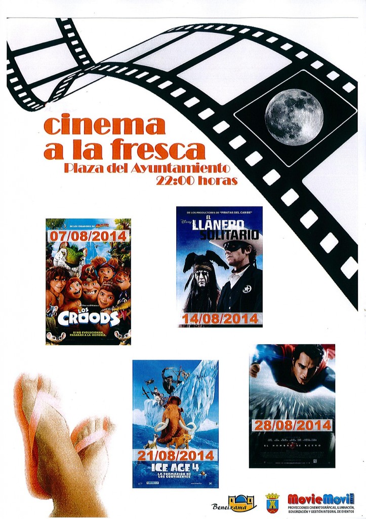 Cartel ciclo de peliculas  cine de verano
