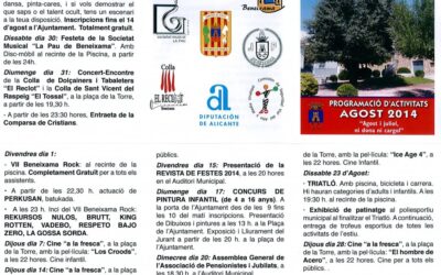 Programación cultural mes de agosto