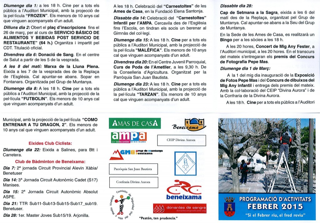 Programación cultural mes de febrero