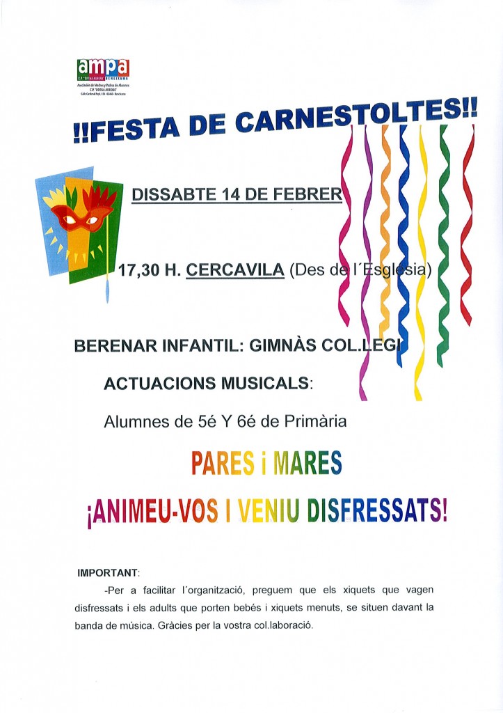 Cartel Fiesta de Carnaval