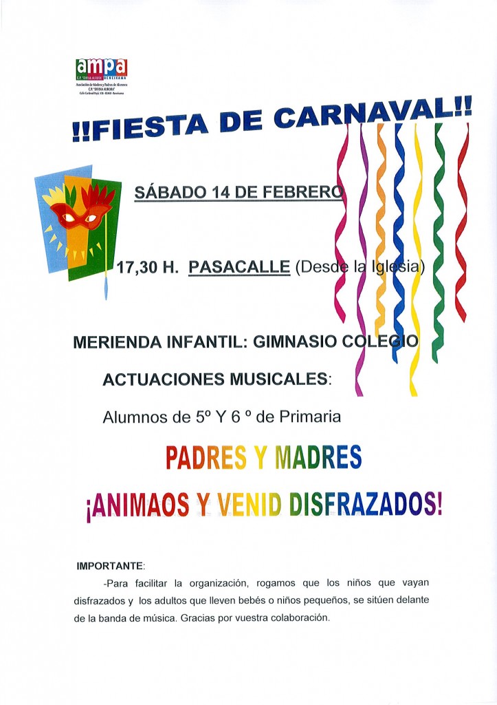 Cartel fiesta de carnaval castellano