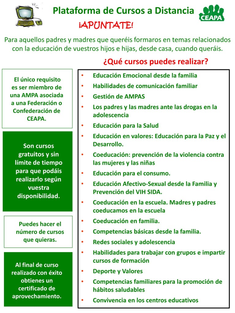 Plataforma cursos virtuales para padres