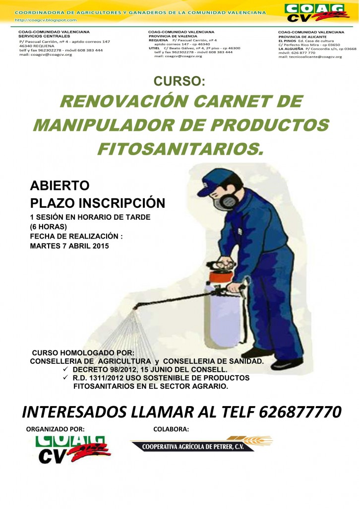 curso renovacion carnet manipulador