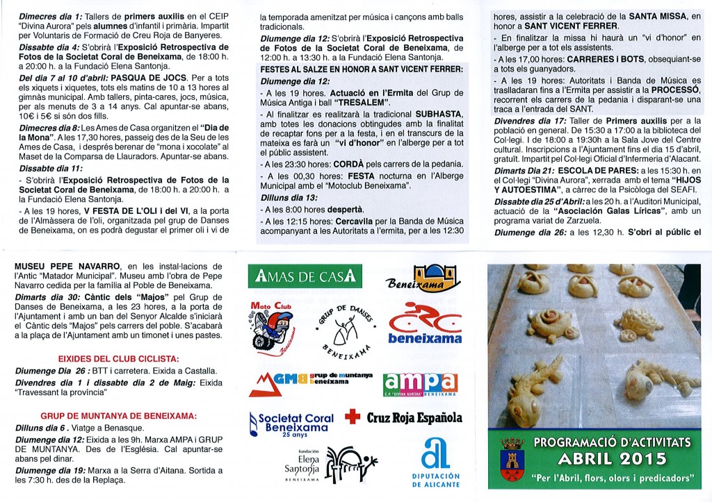 programacion mes de abril