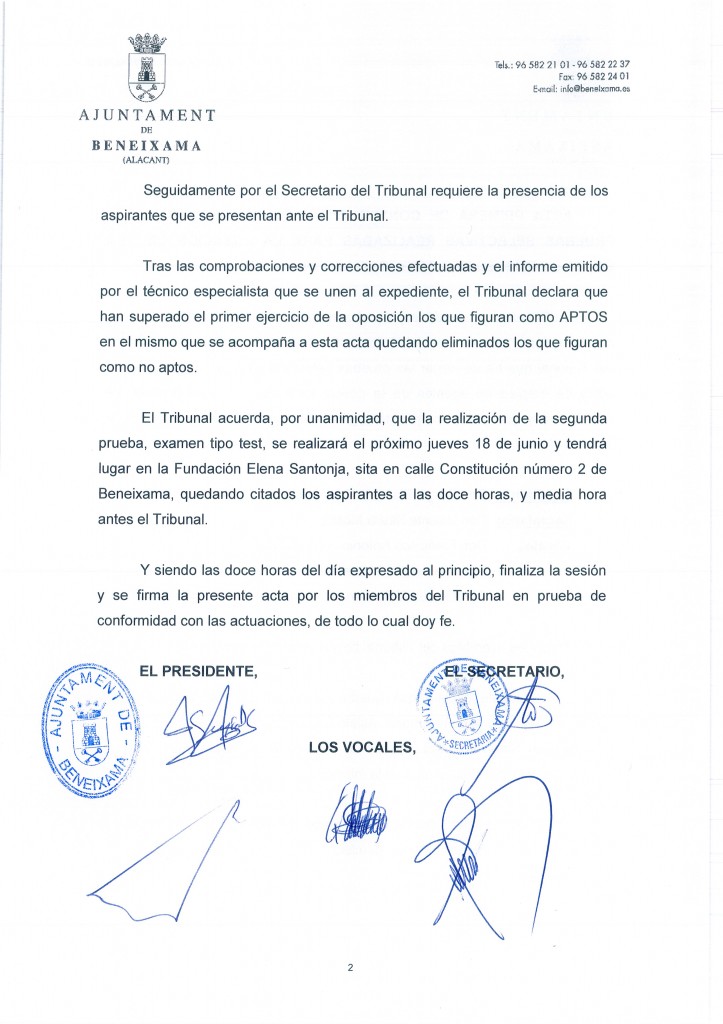 Acta pruebas fisicas - 2