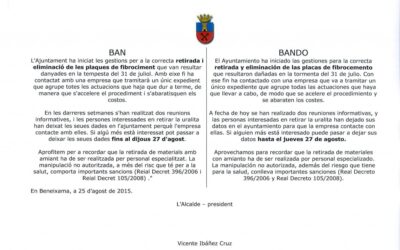 Bando retirada de uralita