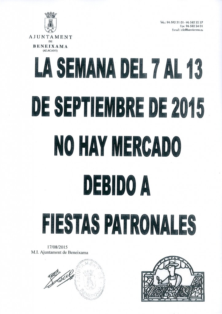Bando mercado en Fiestas