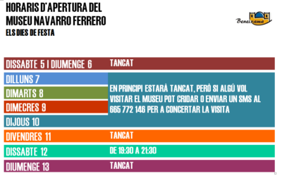 HORARIS MUSEUS FESTES 2015