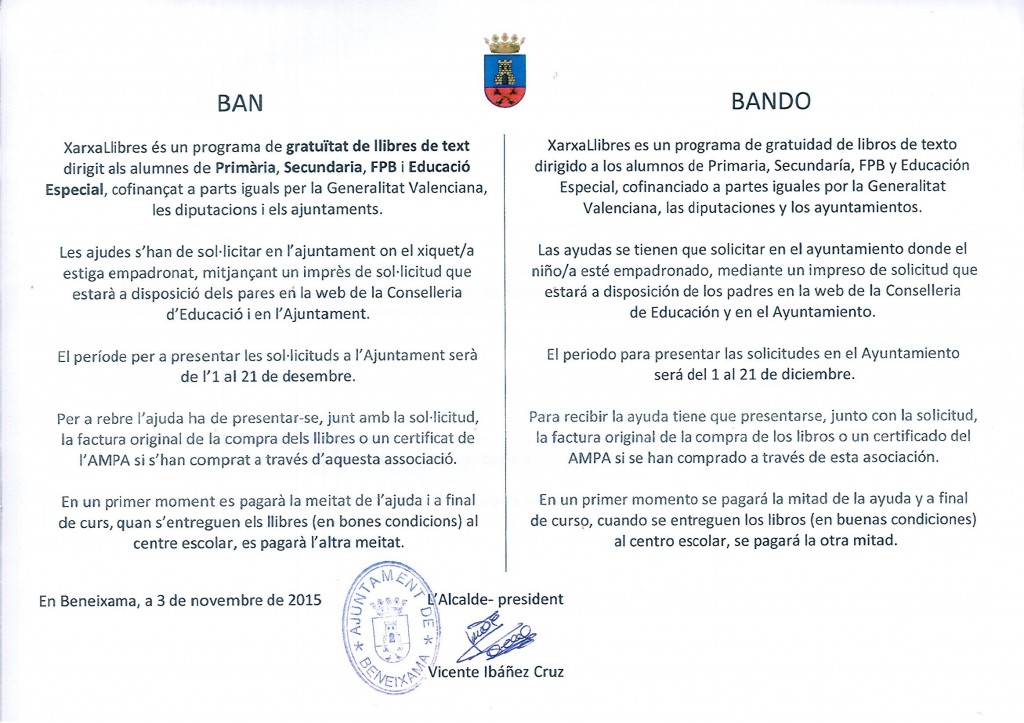 bando xarxa llibres