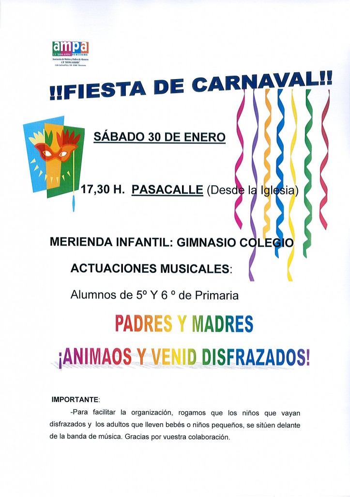 FIESTA CARNAVAL AMPA