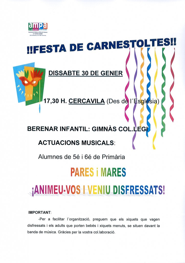 festa carnestoltes AMPA