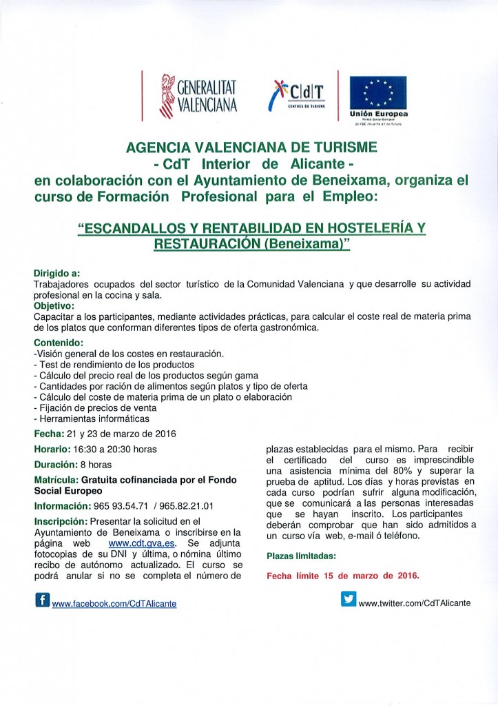 cartell curset Cdt escandalls