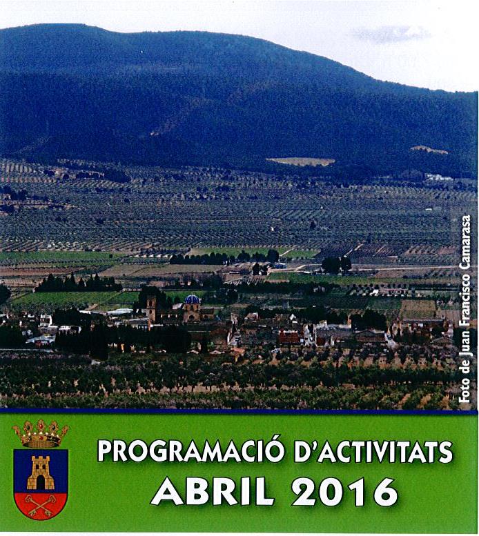 Programació d’activitats mes d’abril