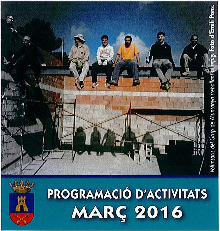 Programació d’Activitats mes de març