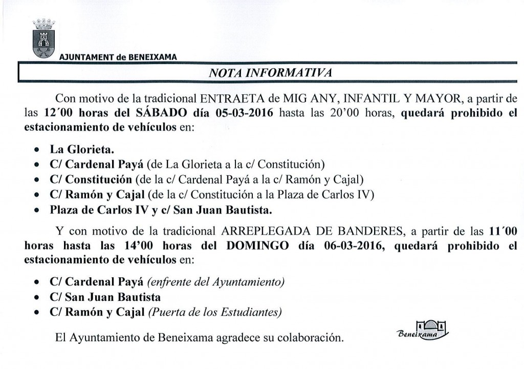 nota informativa estacionament mig any fester-ret