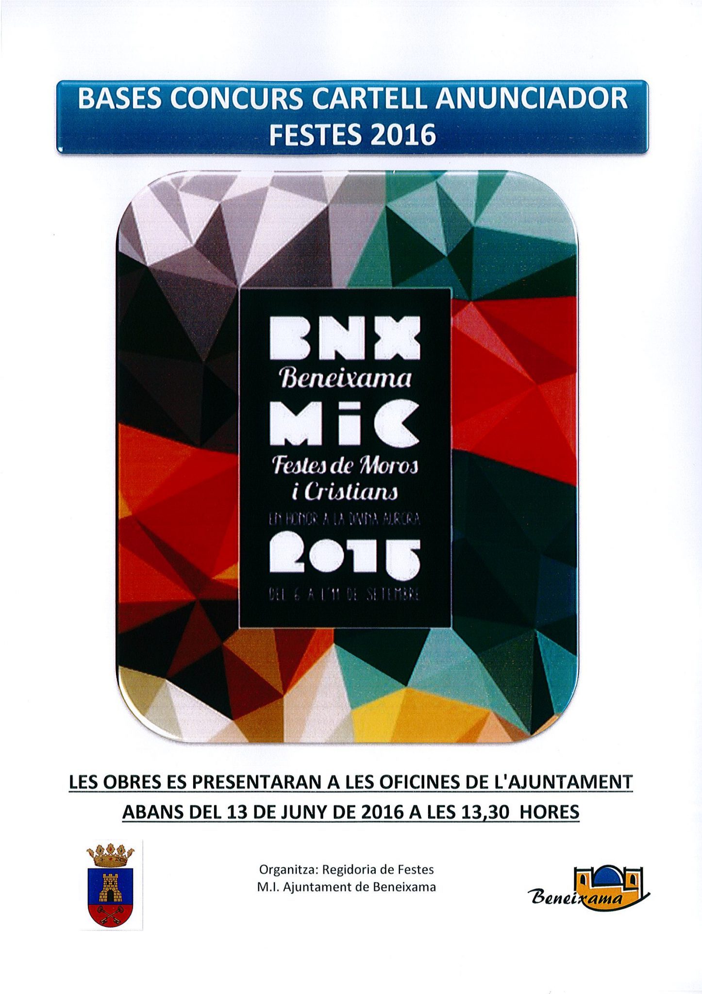 Bases Concurs Cartell Anunciador de Festes 2016