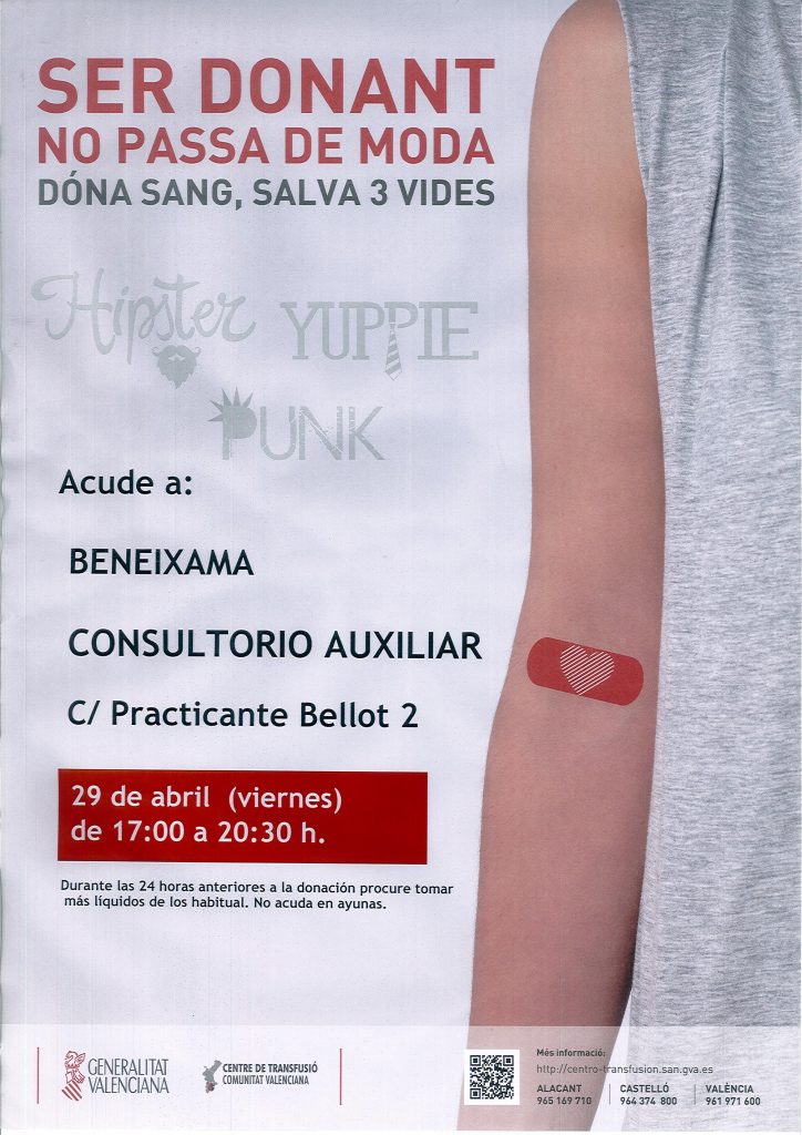 cartell donació de sang