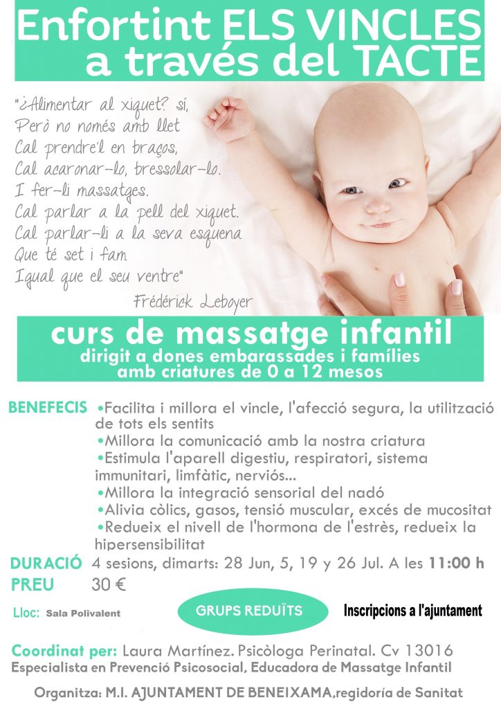 Cartel massatge infantil. Beneixama CON INFO (33