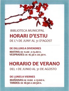 HORARI BIBLIOTECA