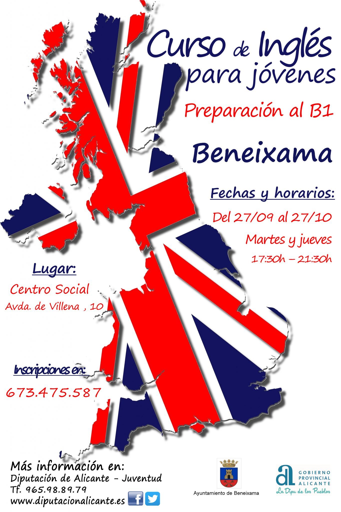 Curso gratuito de inglés preparatorio al B-1 dirigido a jóvenes