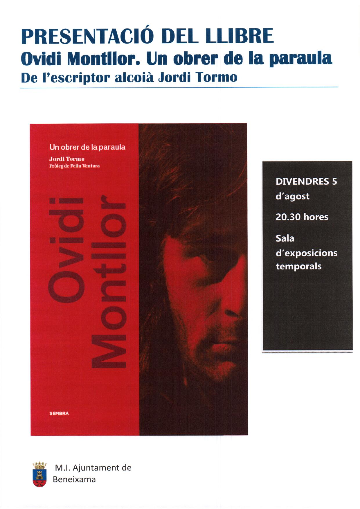 Presentació del llibre “Ovidi Montllor. Un obrer de la paraula”