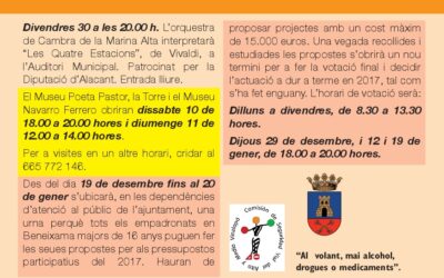 Programació d’activitats Desembre 2016