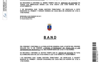 Serveis que es presten en les dependències municipals