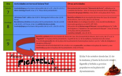 ACTIVITATS DELS DIES 7,8 I 9 D’OCTUBRE DEL 2017