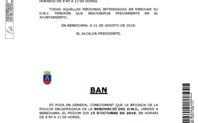 Renovació del DNI (15/Octubre/2018)