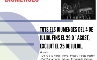 Abiertos los museos todos los domingos desde el 4 de julio hasta el 29 de agosto 2021.