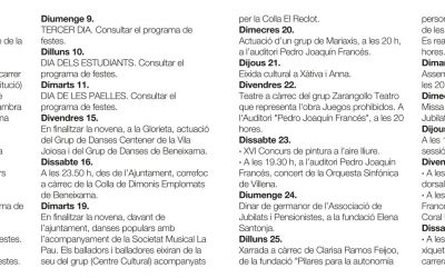 Programación Cultural Septiembre 2023.