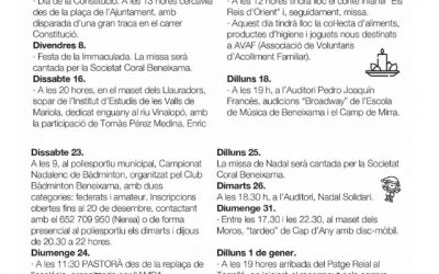 Programació cultural desembre.