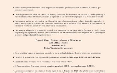 BASES CONCURSO CARTEL ANUNCIADOR PARA LAS FIESTAS DE MOROS Y CRISTIANOS , ANUALIDAD 2024