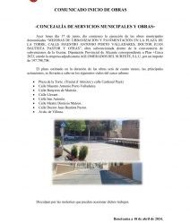 COMUNICAT. INICI D’OBRES