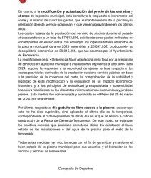 Comunicado Piscina Municipal