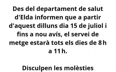 Nota Informativa – Serveis de Metge-.