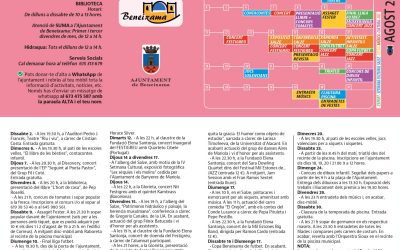 Programación Cultural mes de agosto