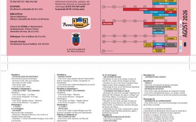 Programación cultural mes de agosto